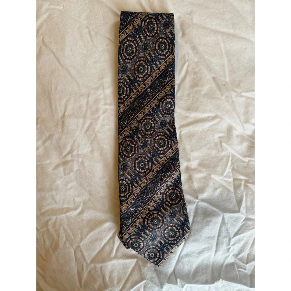 Bill Blass Silk Tie Geometric Pattern Men's Necktie Steampunk Business‎ Formal